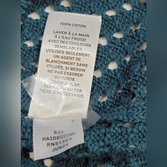 Halogen Knit Tank Top Sleeveless Open Weave 100% Cotton Blend Size XXL - Picture 3 of 9